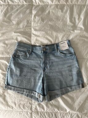 SONOMA Light Blue Denim Mid-Rise Curvy Roll-Cuff Women's Shorts, NWT